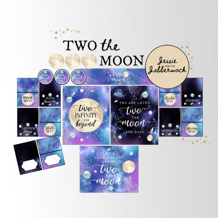 Two the Moon Printable Set Two the Moon Printable Set