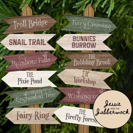 Fairy Woodland Directional Sign Set Fairy Woodland Directional Sign Set