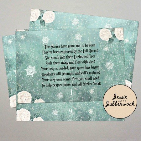 Snow Fairy Treasure Hunt Party Set Snow Fairy Treasure Hunt Party Set