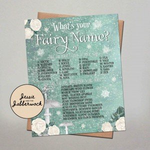 What's your Snow Fairy Name? Game Printable
