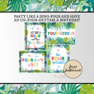 Rainbow Dino4 8x10 Printables