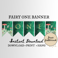 Fairy First Birthday ONE Banner