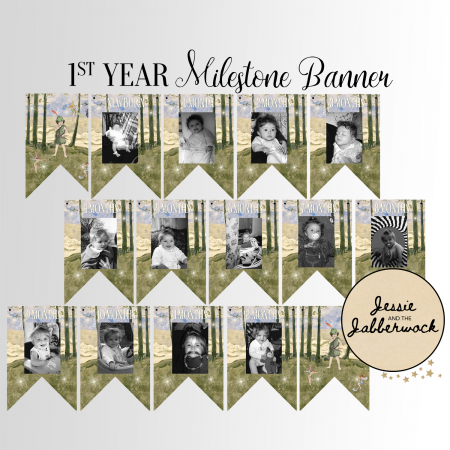 First Year Peter Pan Photo Banner Printable First Year Peter Pan Photo Banner Printable