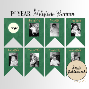 Neverland First Year Photo Banner Printable