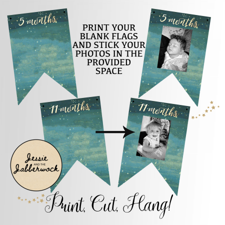First Year Neverland Photo Banner Printable First Year Neverland Photo Banner Printable