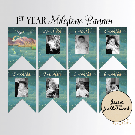 First Year Neverland Photo Banner Printable First Year Neverland Photo Banner Printable