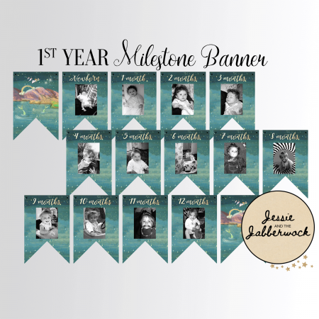 First Year Neverland Photo Banner Printable First Year Neverland Photo Banner Printable