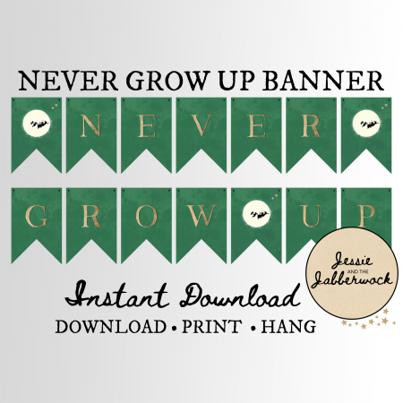 Green Never Grow Up Banner Green Never Grow Up Banner