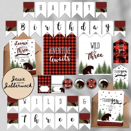 Wild & Three Brown Bear Invite Wild & Three Brown Bear Invite