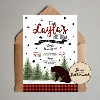 Winter Wonderland Brown Bear Invite