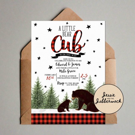 Plaid Brown Bear Cub Baby Set Plaid Brown Bear Cub Baby Set