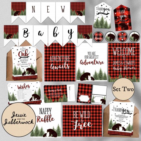Plaid Brown Bear Cub Baby Set Plaid Brown Bear Cub Baby Set