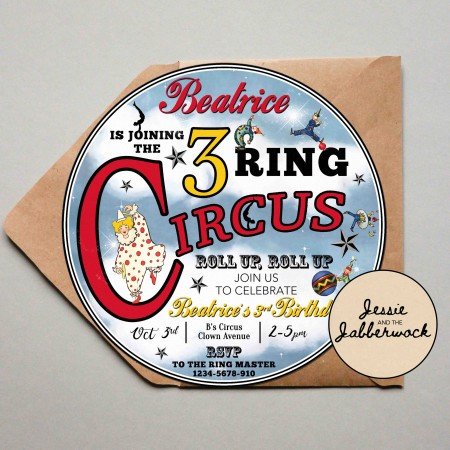 3 Ring Circus Invite 3 Ring Circus Invite