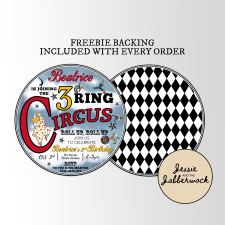 3 Ring Circus Invite 3 Ring Circus Invite