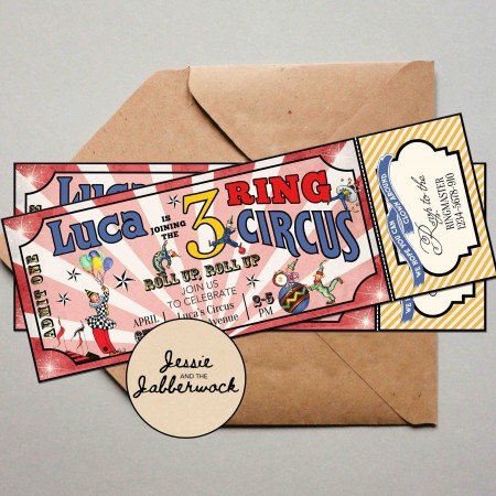 3 Ring Circus Invite 3 Ring Circus Invite