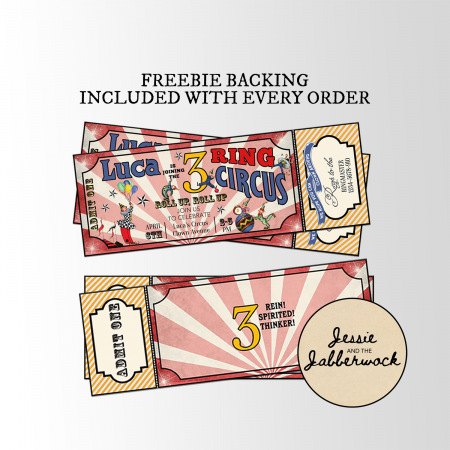 3 Ring Circus Invite 3 Ring Circus Invite