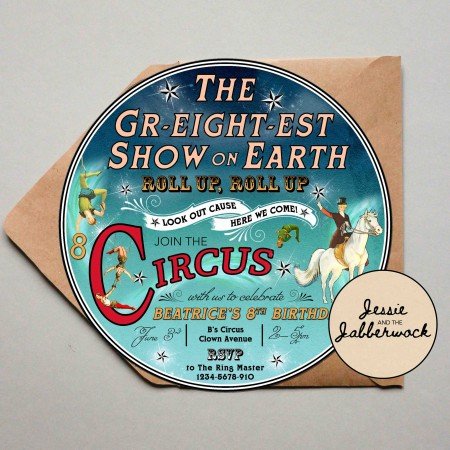 Gr-EIGHT-est Show Circus Invite Gr-EIGHT-est Show Circus Invite
