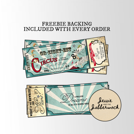 Gr-EIGHT-est Show Circus Ticket Invite Gr-EIGHT-est Show Circus Ticket Invite