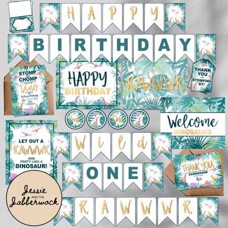 First Birthday Dino Invite First Birthday Dino Invite