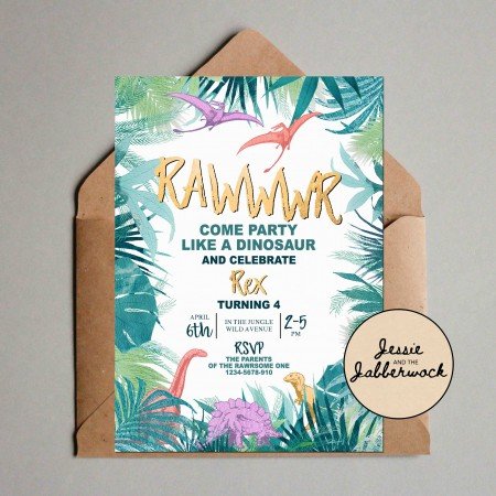 Dinosaur Invite Dinosaur Invite
