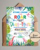 Rainbow Dino-Four Invite Rainbow Dino-Four Invite
