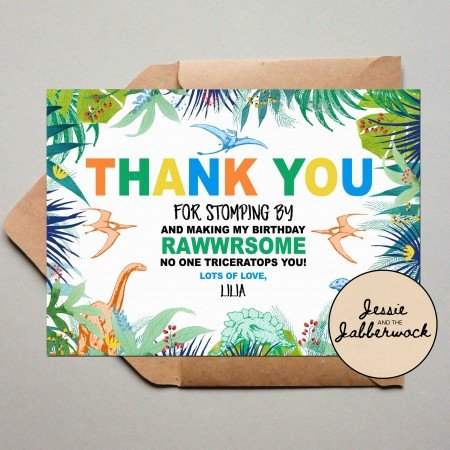 Dinosaur Thank you Note Dinosaur Thank you Note