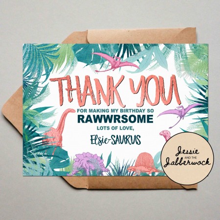 Dinosaur Thank you Note Dinosaur Thank you Note