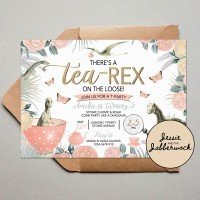 Tea-Rex Tea Party Invite