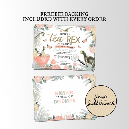 Tea-Rex Tea Party Invite Tea-Rex Tea Party Invite