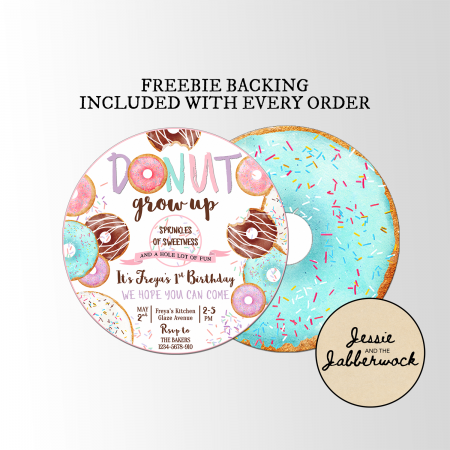 Donut Grow Up Invite Donut Grow Up Invite