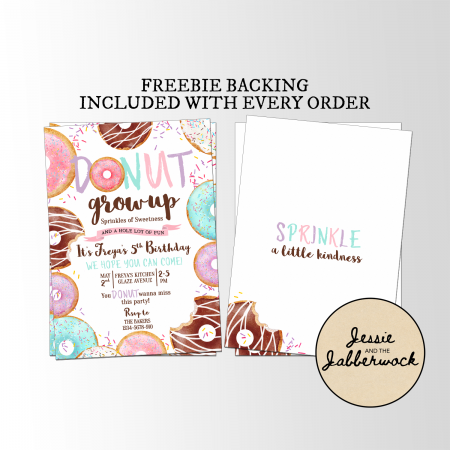 Donut Grow Up Invite Donut Grow Up Invite