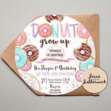 Donut Grow Up Invite Donut Grow Up Invite