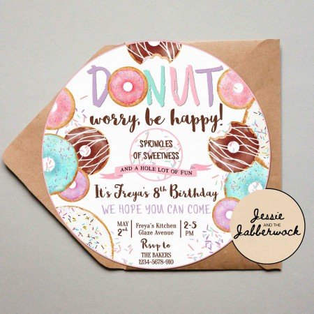 Donut Worry, Be Happy Invite Donut Worry, Be Happy Invite