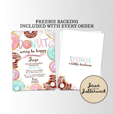 Donut worry, Be Happy Invite Donut worry, Be Happy Invite