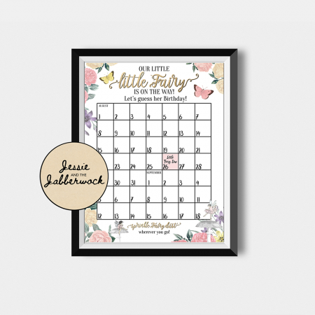 Fairy Due Date Calendar