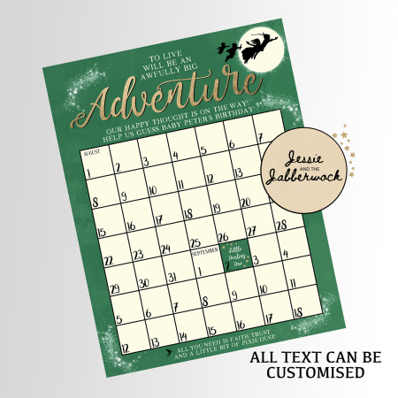 Neverland Due Date Calendar