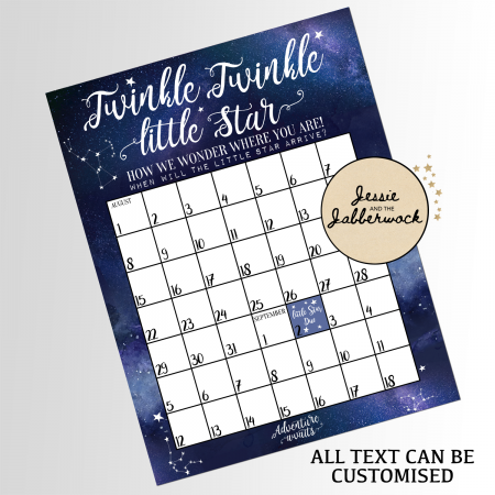 Twinkle Twinkle Due Date Calendar Twinkle Twinkle Due Date Calendar