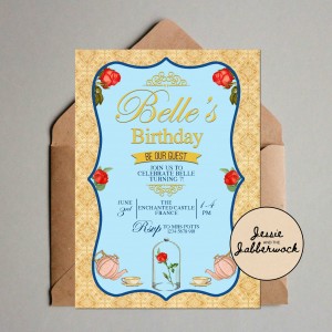 Beauty and the Beast Invite