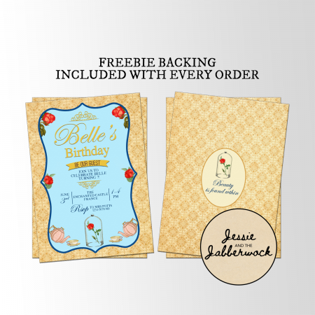 Beauty and the Beast Invite Beauty and the Beast Invite