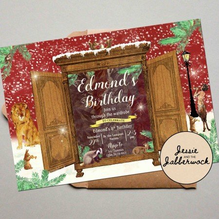 Opening Wardrobe Narnia Party Invite Opening Wardrobe Narnia Party Invite
