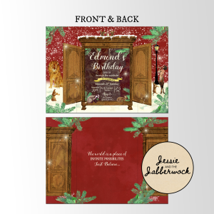 Opening Wardrobe Narnia Party Invite 