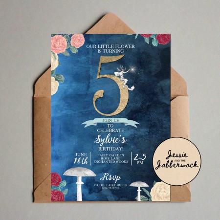 Rose Fairy Invite Rose Fairy Invite