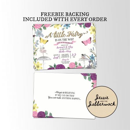 Floral Fairy Baby Shower Invite Floral Fairy Baby Shower Invite