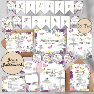 Floral Fairy Baby Shower Set