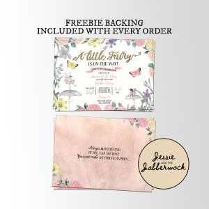 Vintage Fairy Baby Shower Invite