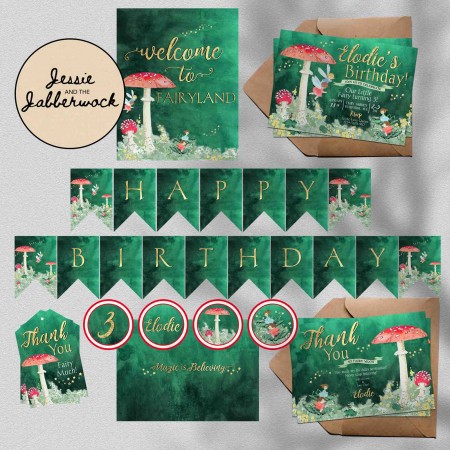 Toadstool Fairy Invite Toadstool Fairy Invite
