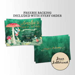 Fairy 1st Birthday Invite