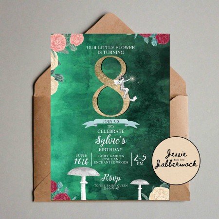 Rose Fairy Invite Rose Fairy Invite