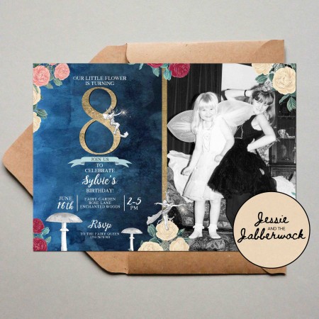 Floral Fairy Photo Invite Floral Fairy Photo Invite