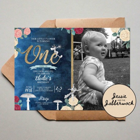 1st Birthday Fairy Photo Invite 1st Birthday Fairy Photo Invite